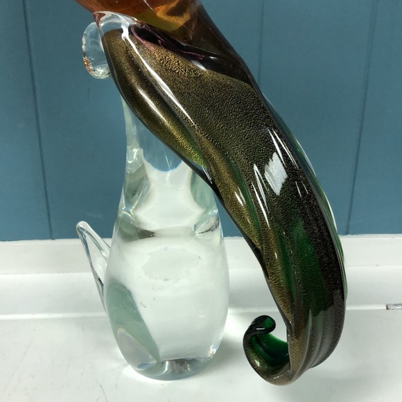 Vintage MCM c1950s Alfredo Barbini Murano Glass Cockatoo Parrot Bird Italy Art - Picture 4 of 10